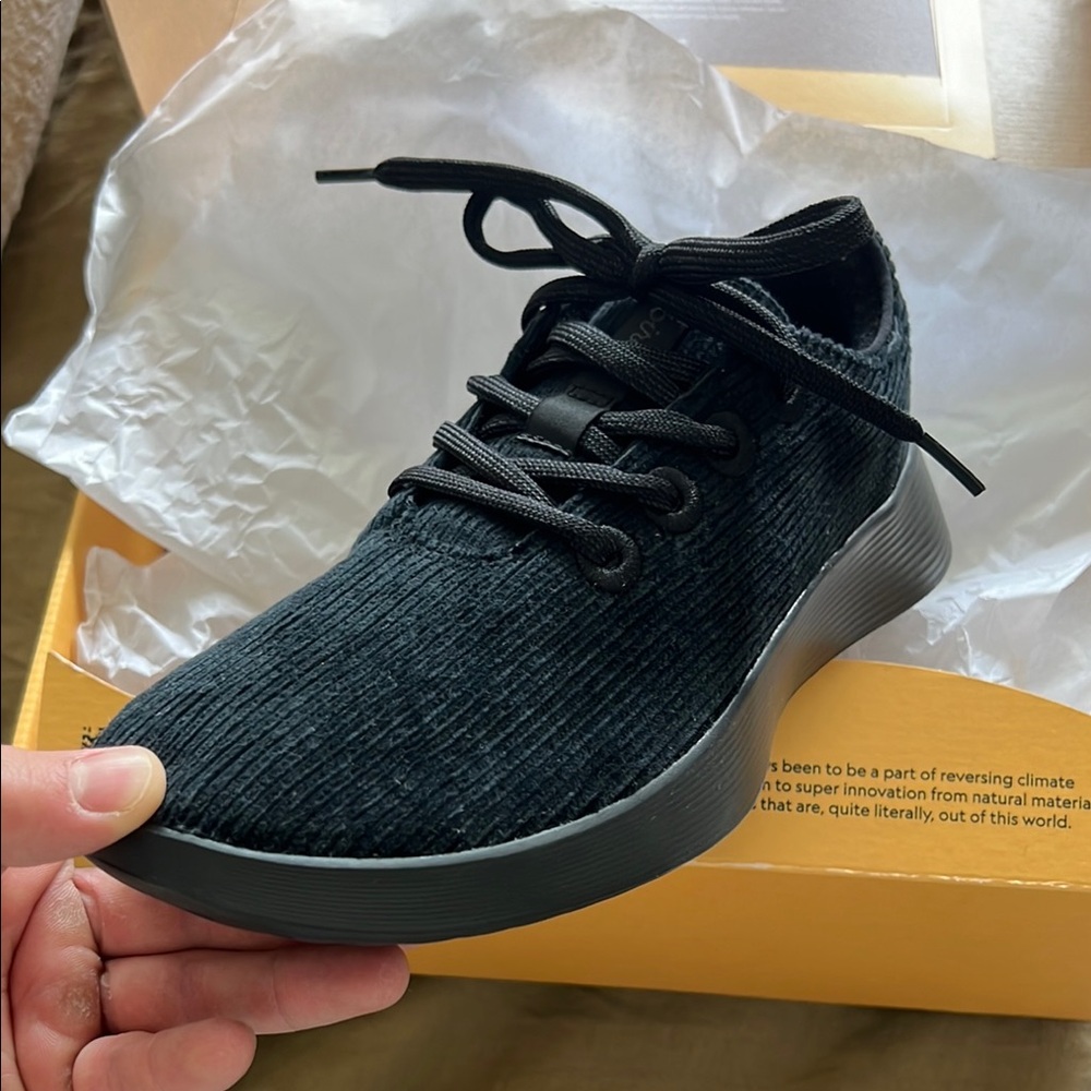 Allbirds Men's Black Runner Go Corduroy Sneakers